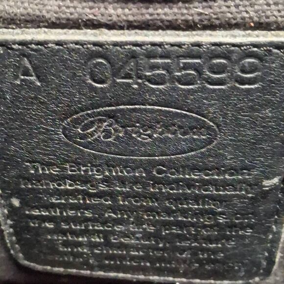 Brighton “Gillian” Organizer Crossbody Bag – Brown Croc Embossed Leather - Picture 11 of 11